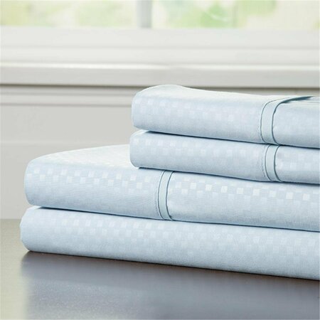 DAPHNES DINNETTE Hypoallergenic Bed Linens with Deep Pocket Fitted Brushed Microfiber Sheets Set, Blue - 4 Piece DA3242173